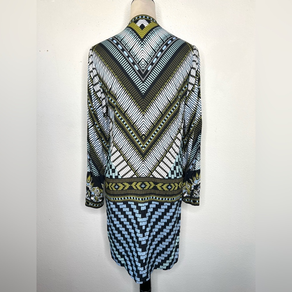 HALE BOB Alette Button Down Shift Mini Dress Chevron Checkered Size XS - Picture 5 of 11